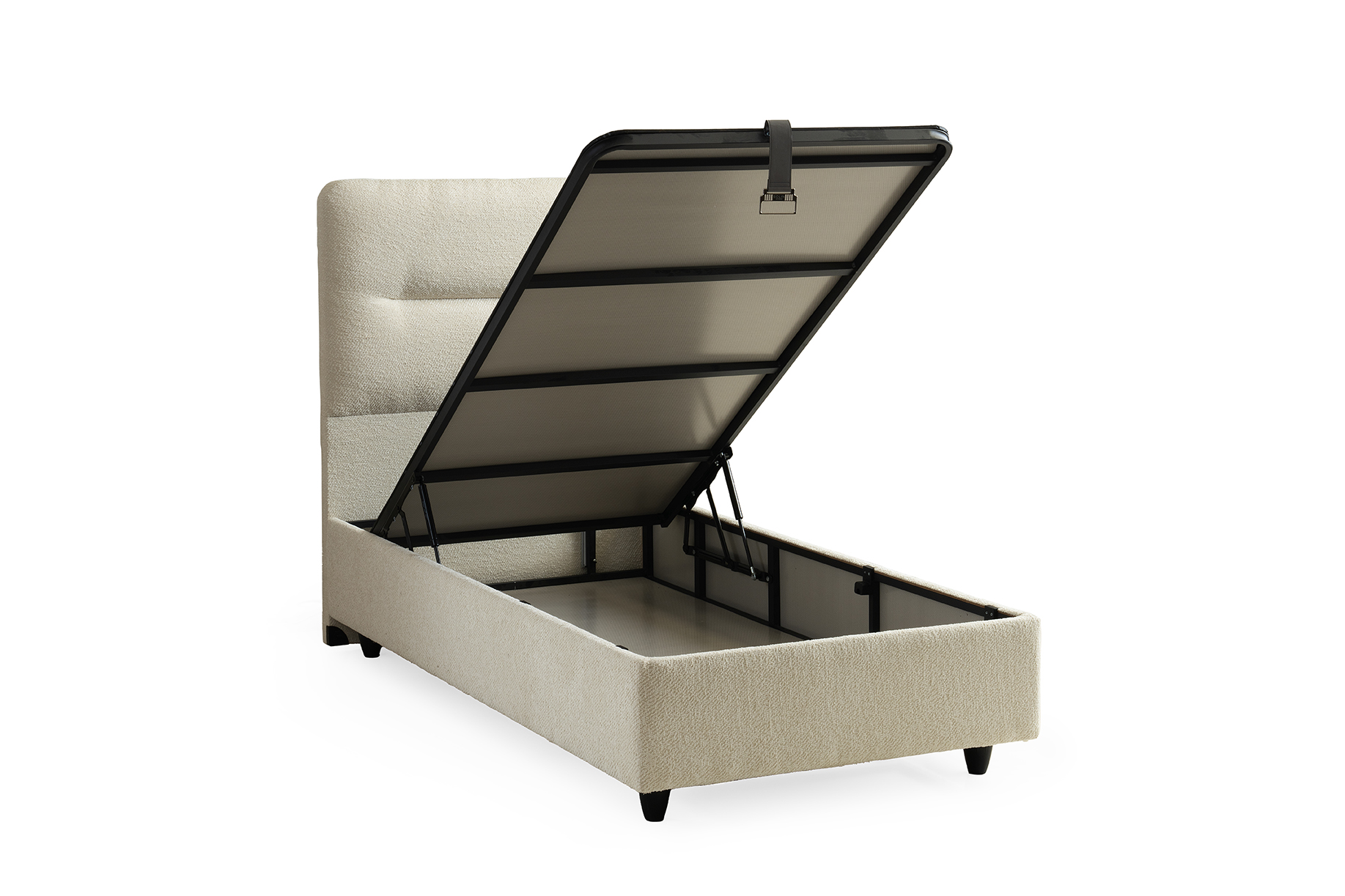 Derin Eenpersoons Boxspring - Creme 7