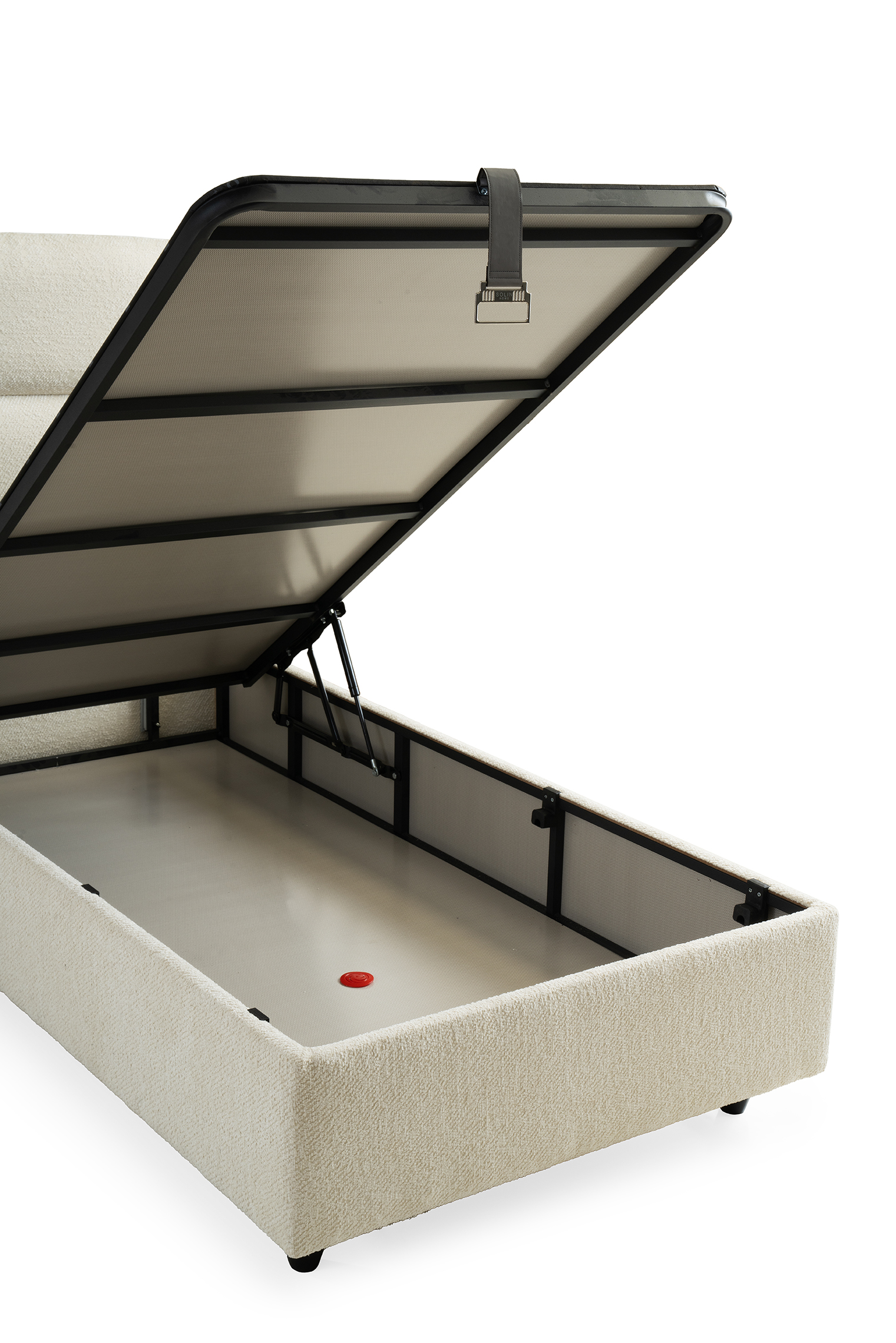Derin Eenpersoons Boxspring - Creme 8