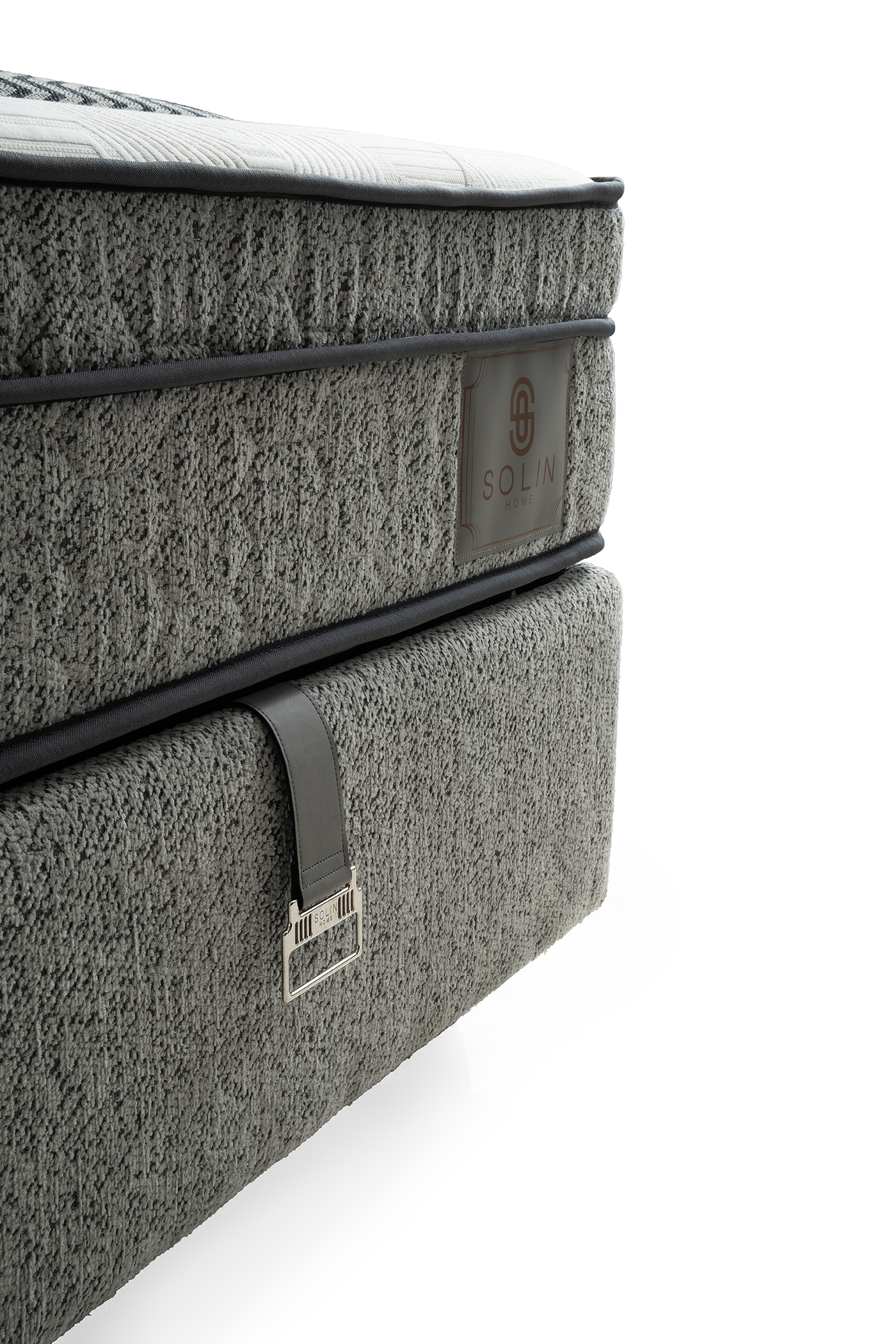 Derin Eenpersoons Boxspring - Grijs 4