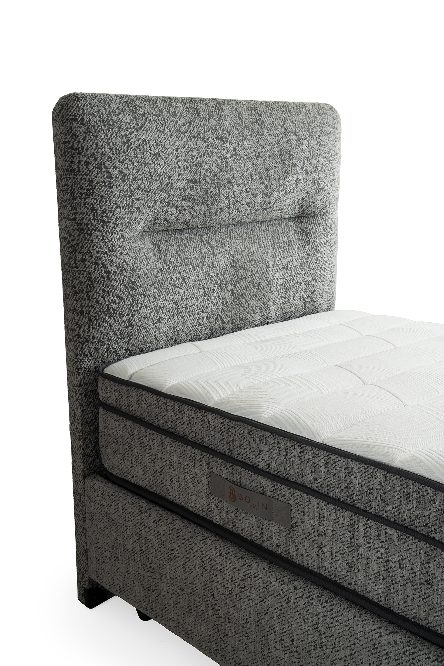 Derin Eenpersoons Boxspring - Grijs 6