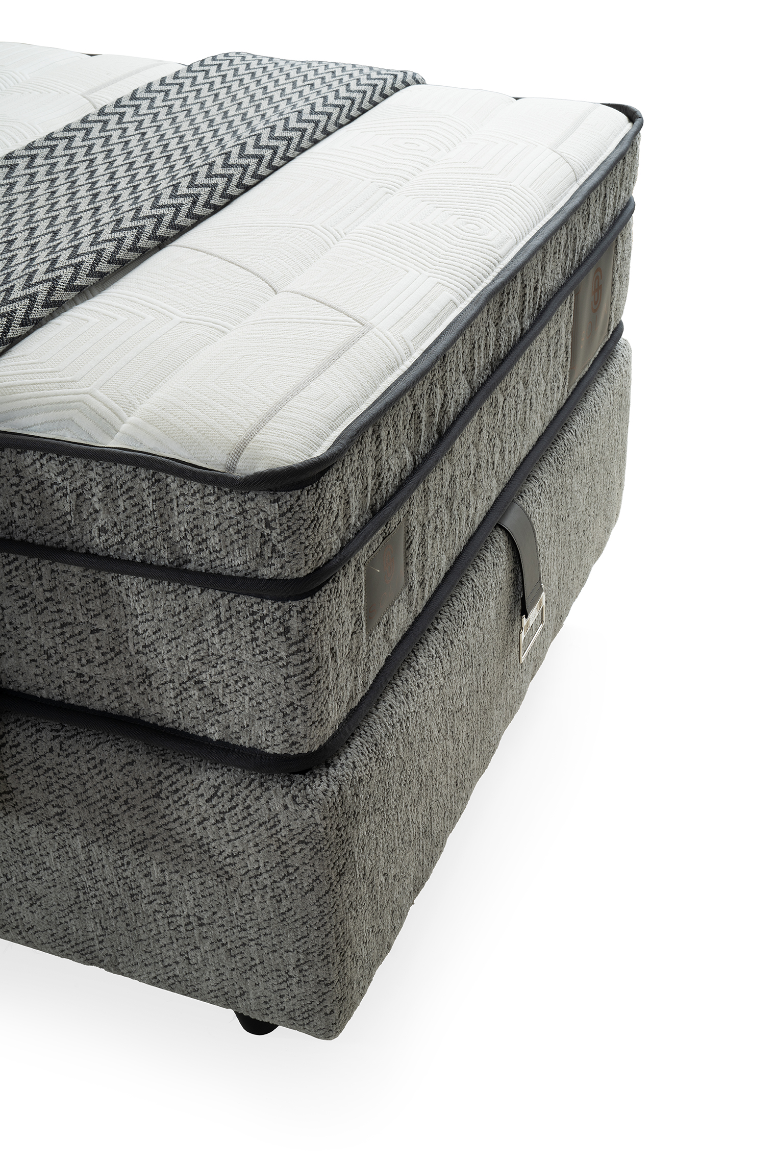 Derin Eenpersoons Boxspring - Grijs 7