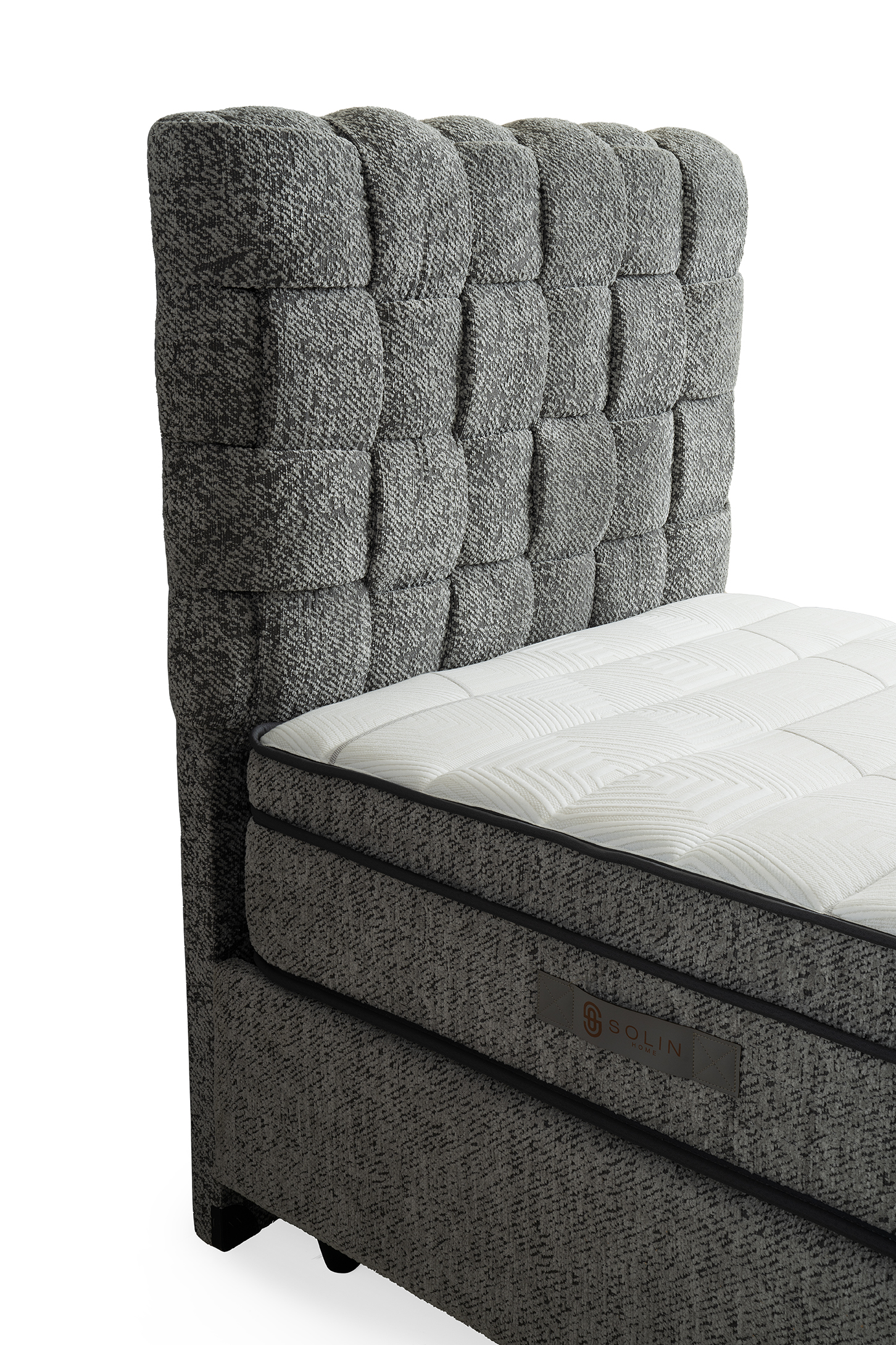 Hasır Eenpersoons Boxspring - Grijs 3