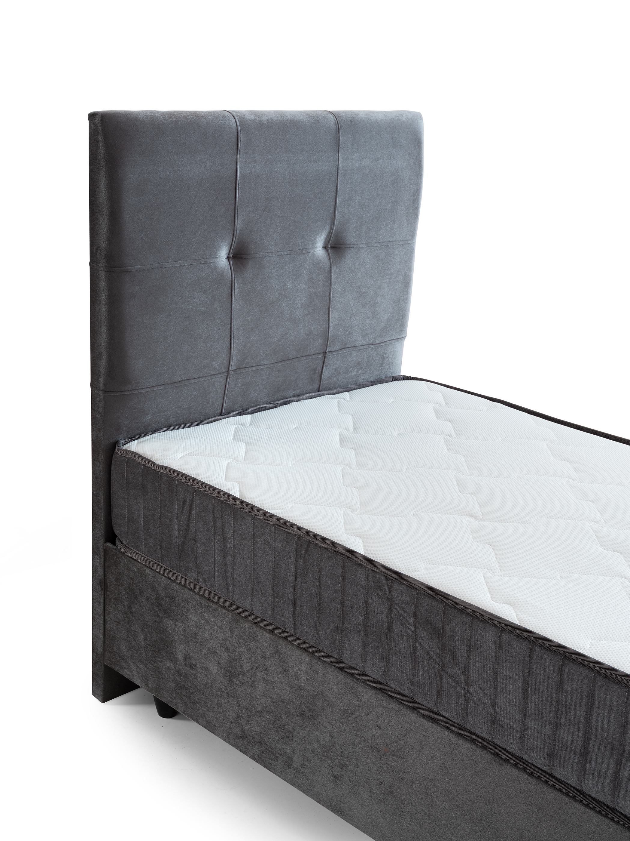 Larissa Eenpersoons Boxspring - Grijs 6