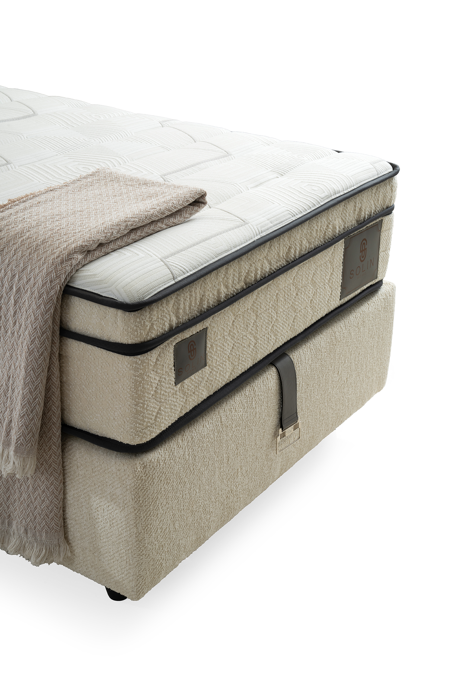 Hasır Eenpersoons Boxspring - Creme 4