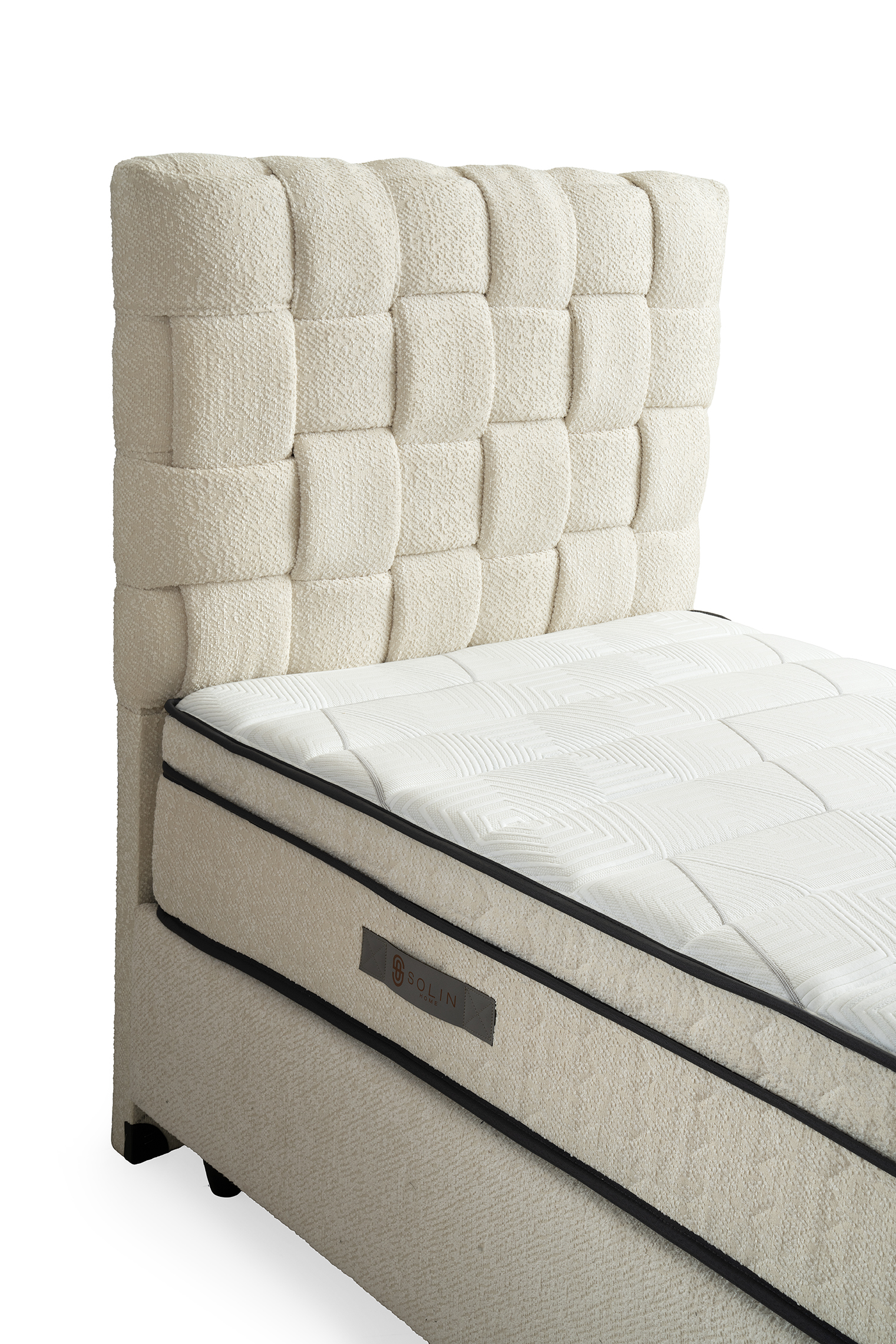 Hasır Eenpersoons Boxspring - Creme 6