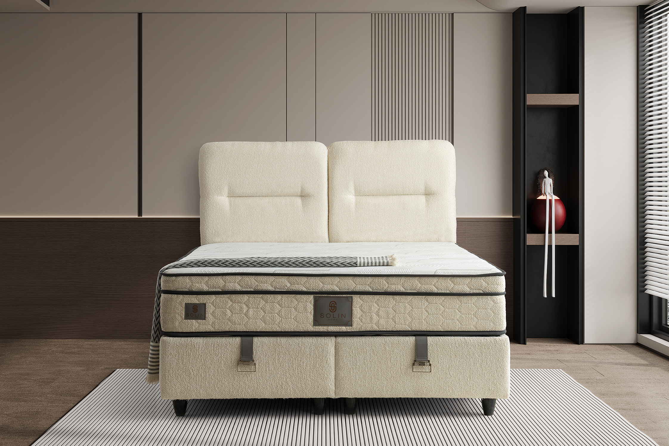 Derin Boxspring - Creme 5