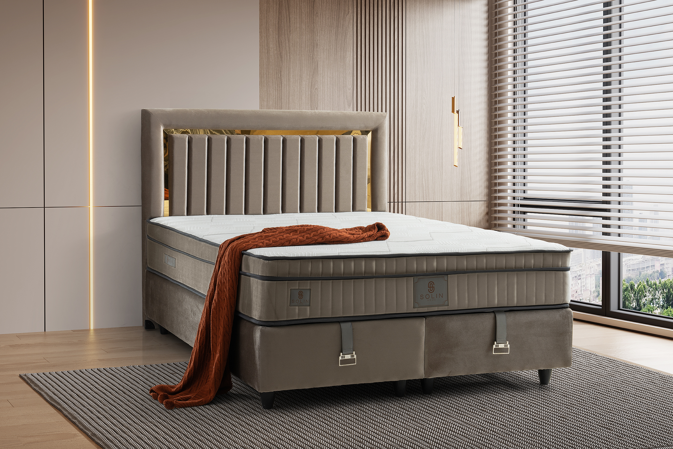 Güzide Boxspring - Goud