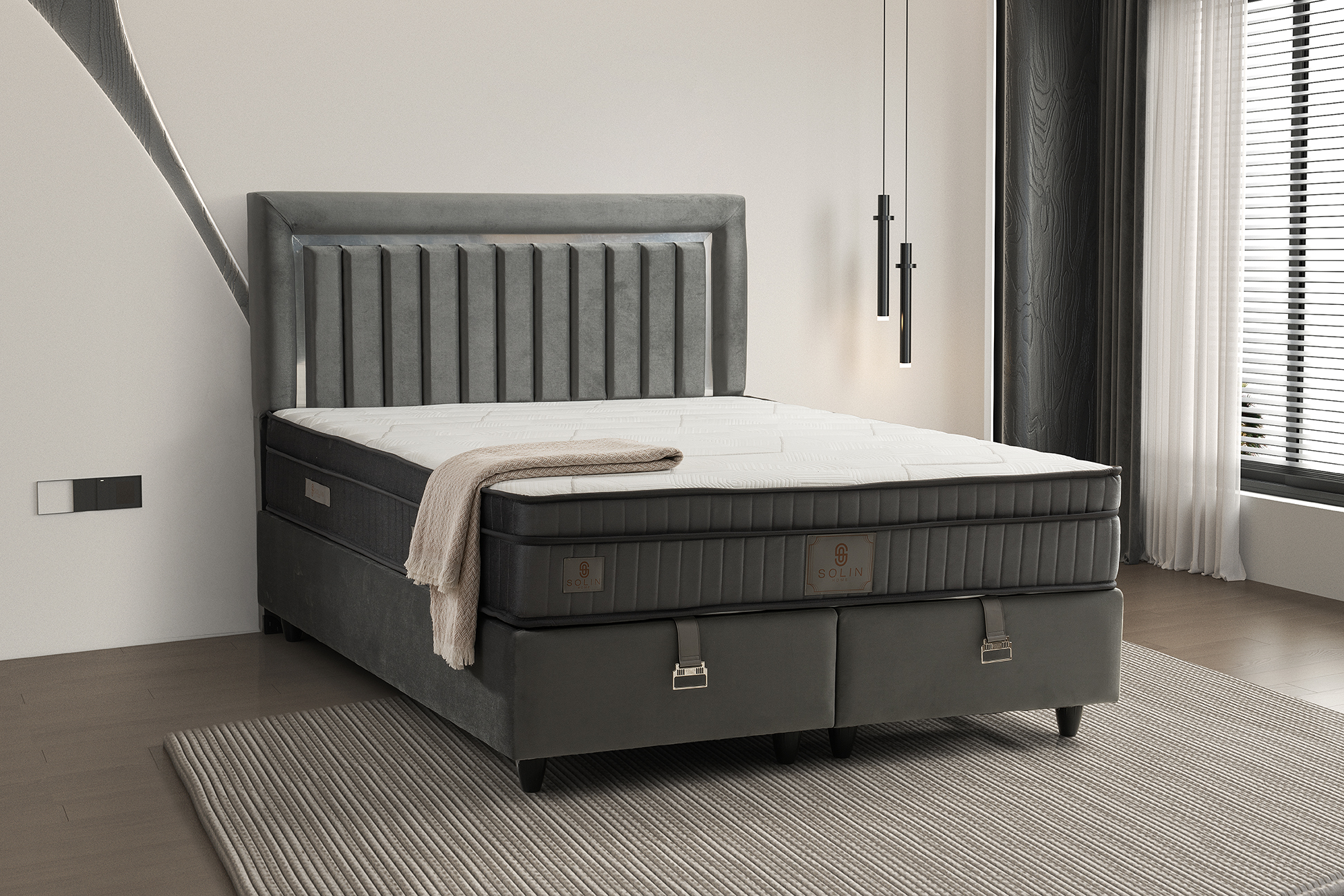 Güzide Boxspring - Zilver