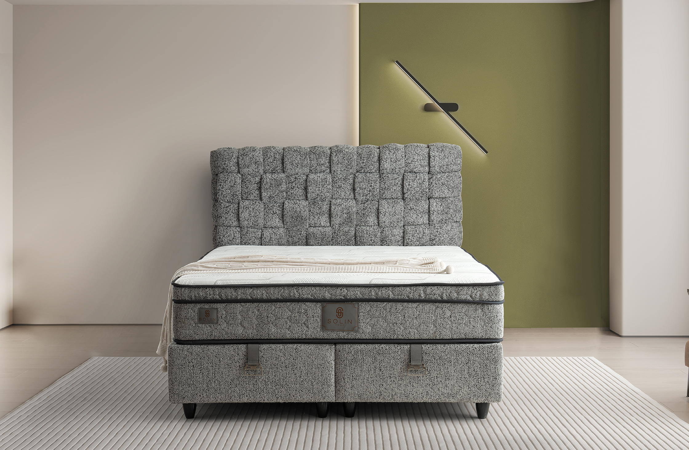 Hasır Boxspring - Grijs 6
