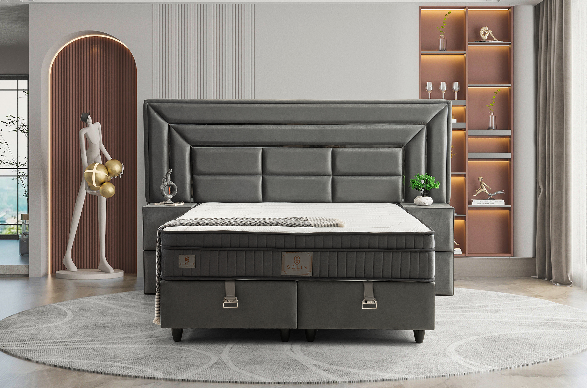 Luxury Boxspring - Zilver 8