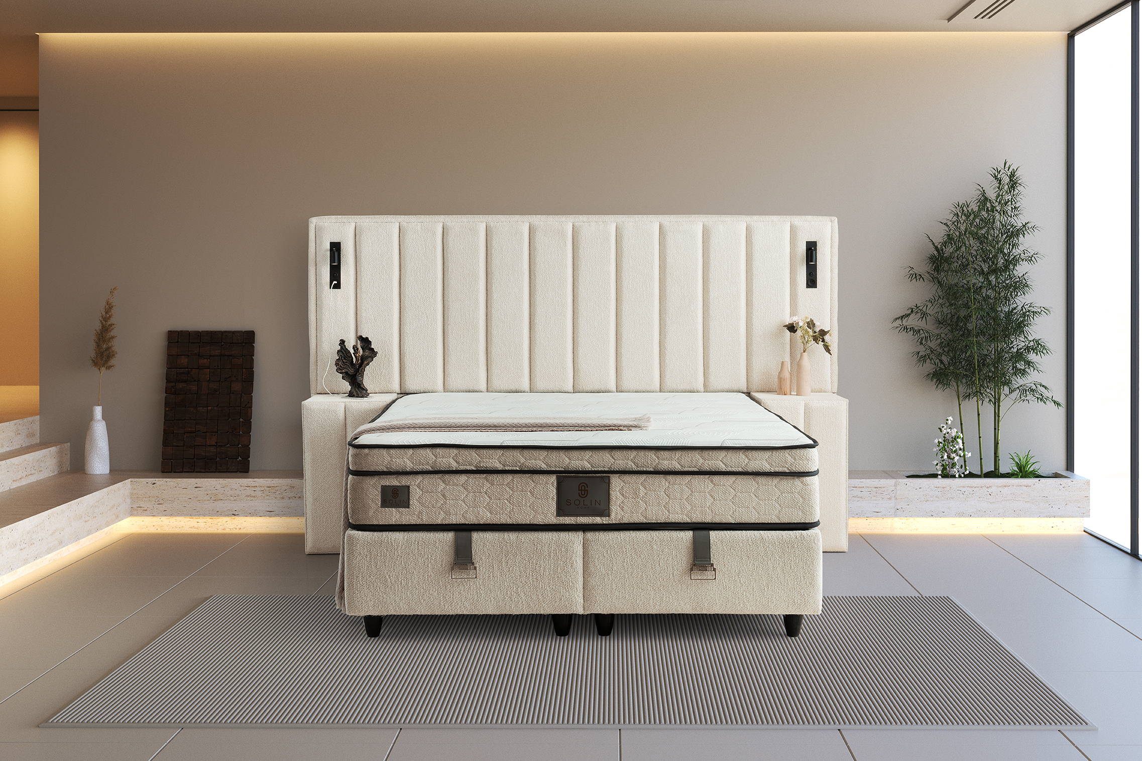 Pella Boxspring - Creme 12