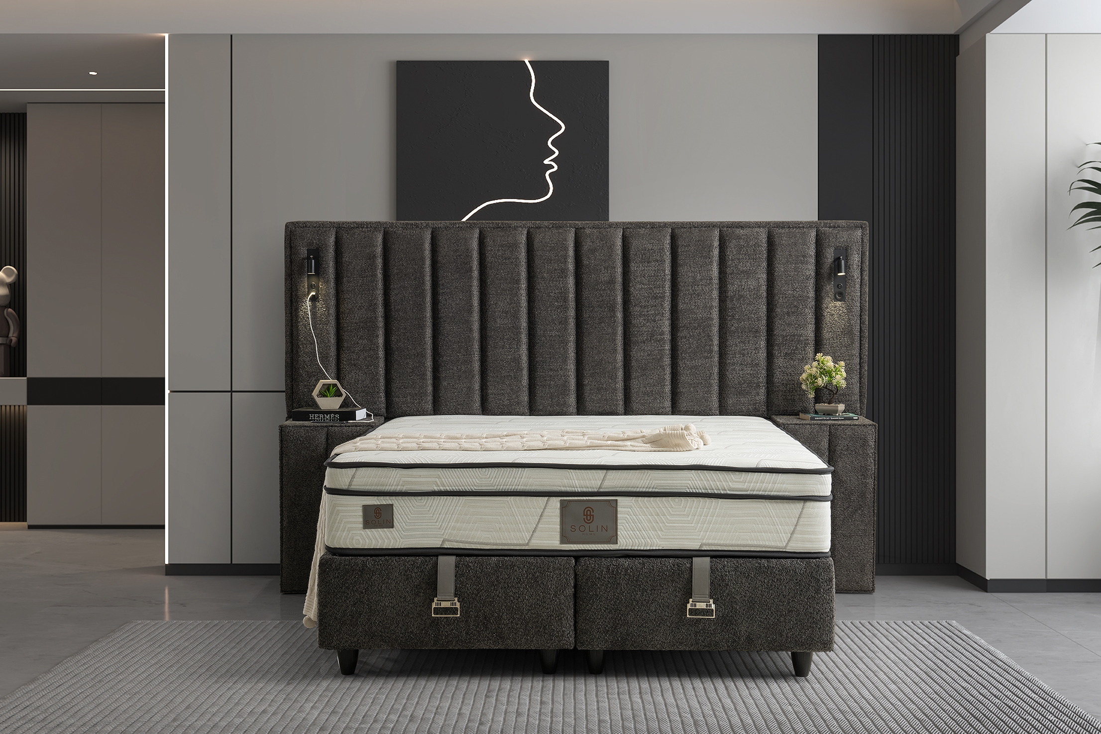 Pella Boxspring - Grijs 5