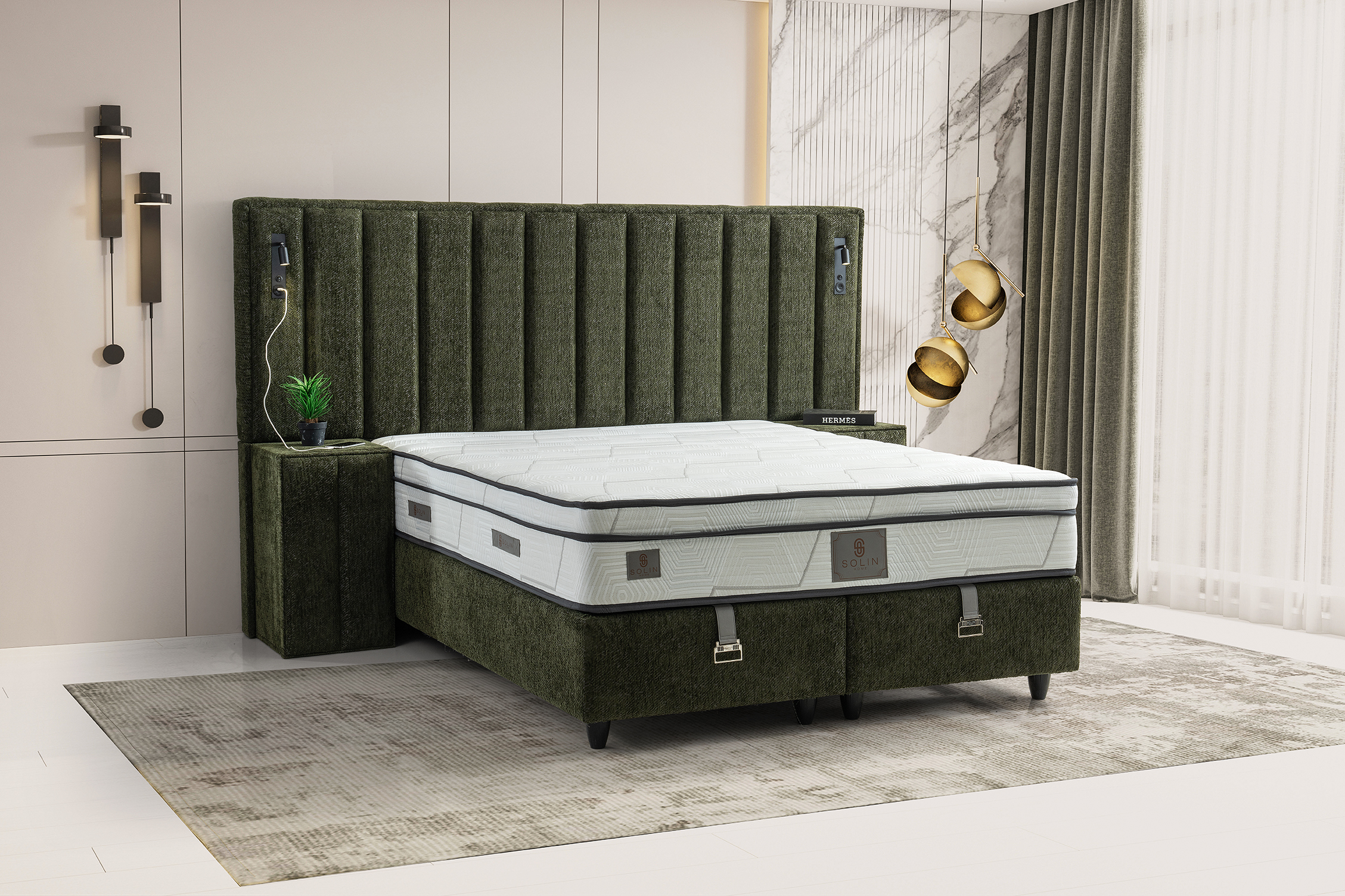 Pella Boxspring - Groen