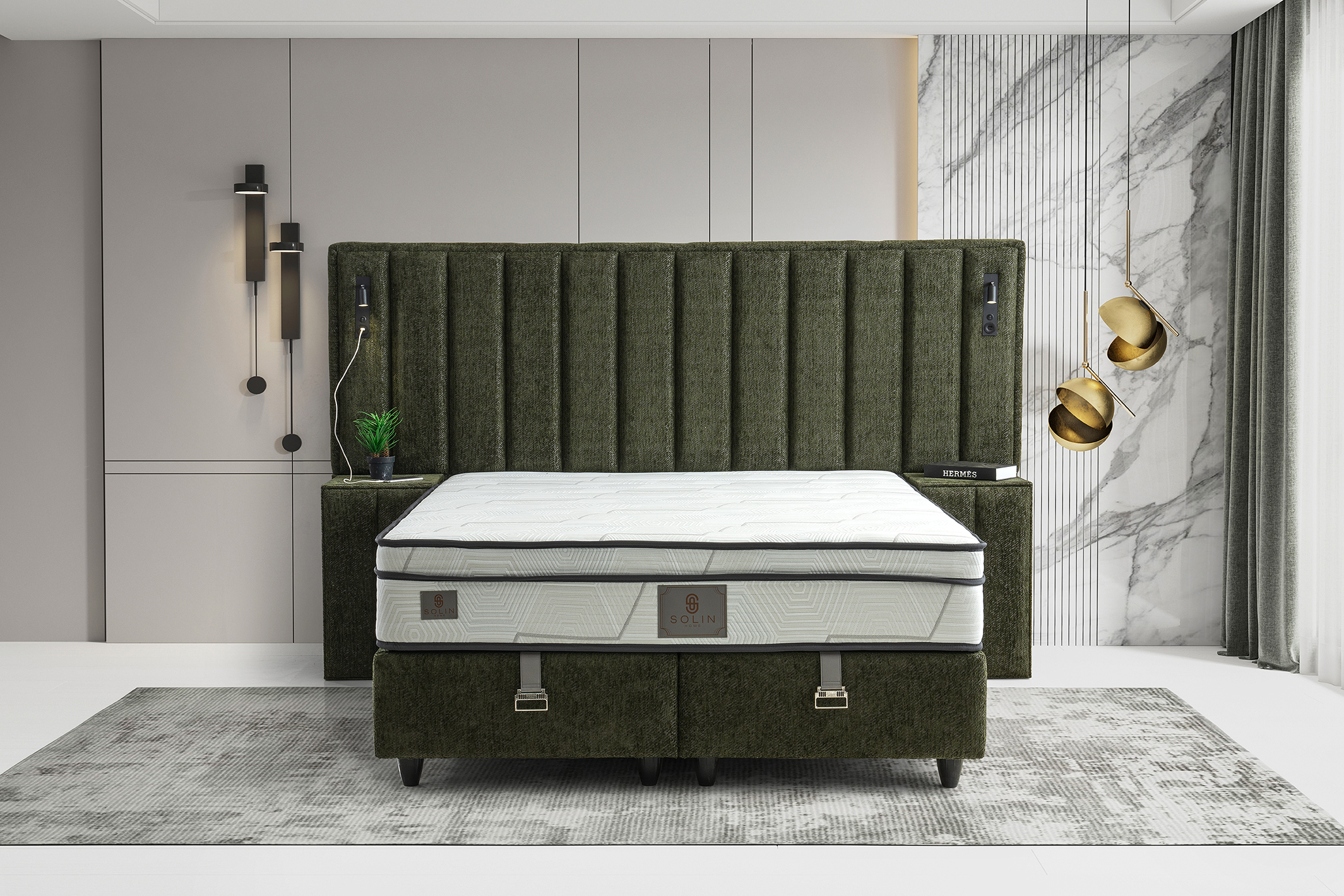 Pella Boxspring - Groen 10