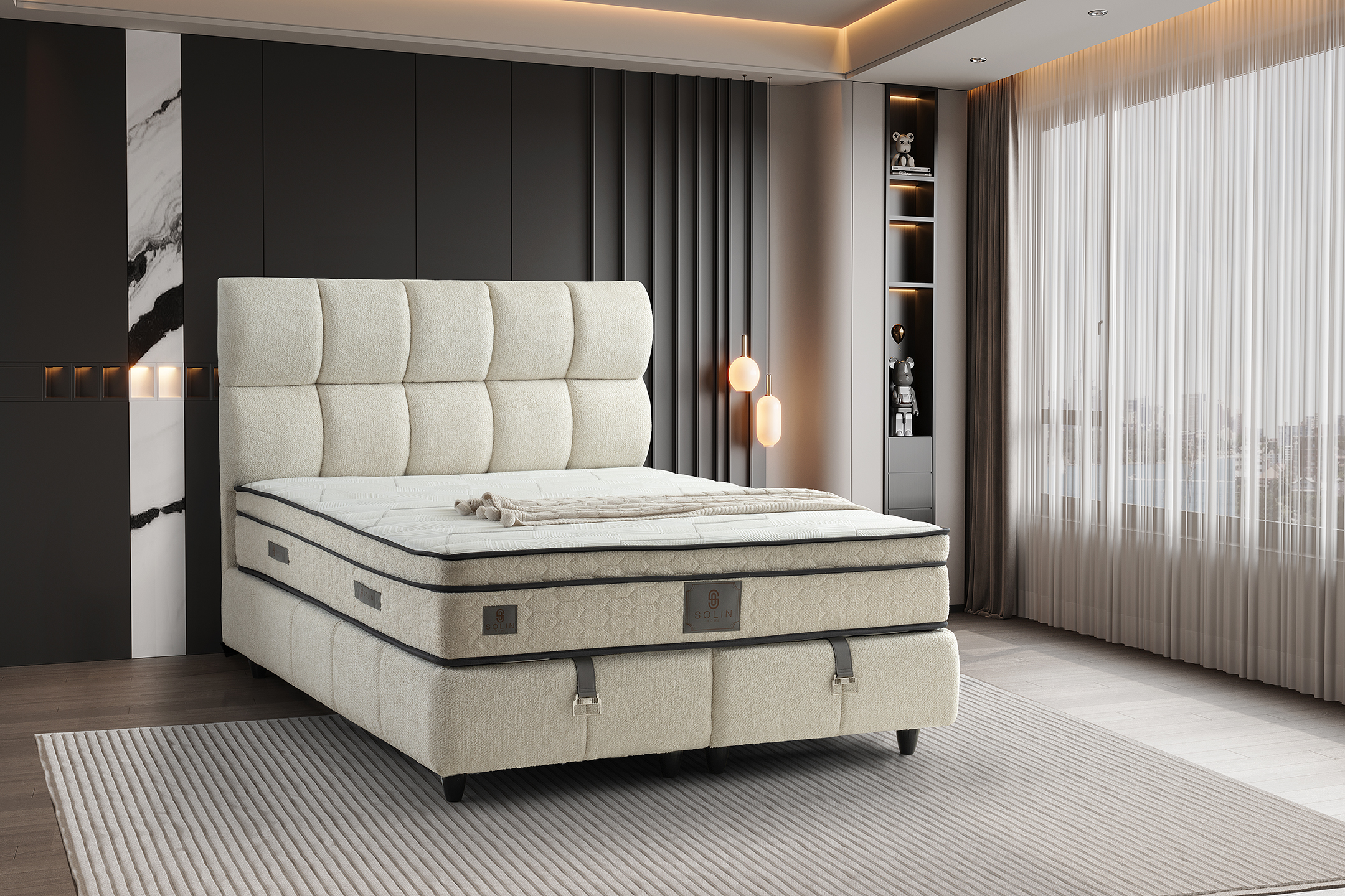 Puffy Boxspring - Creme