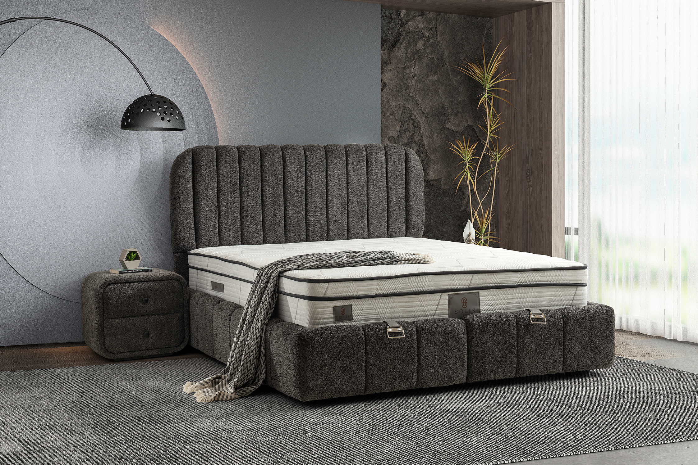Royal Boxspring - Grijs