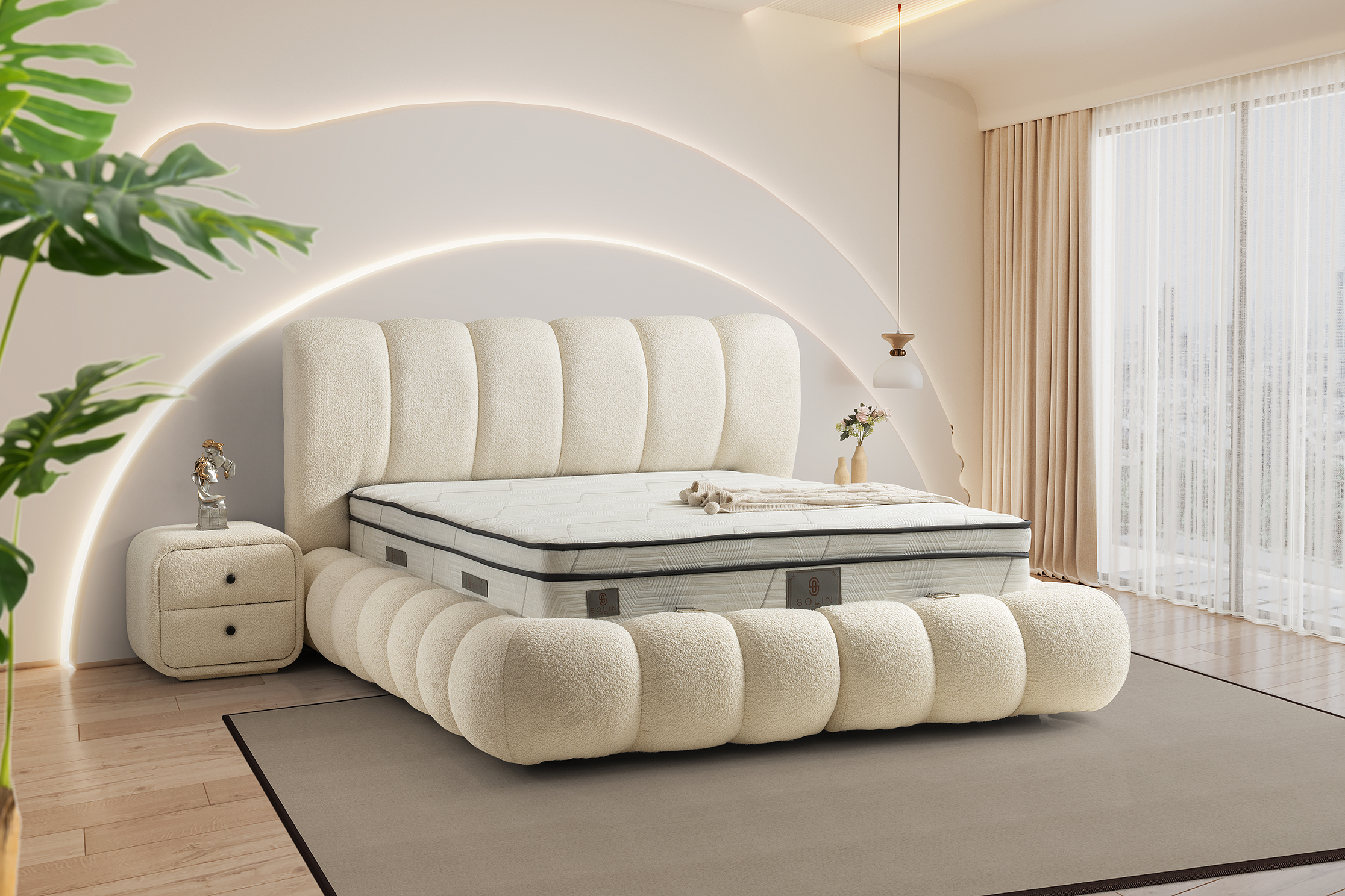 Star Boxspring - Creme